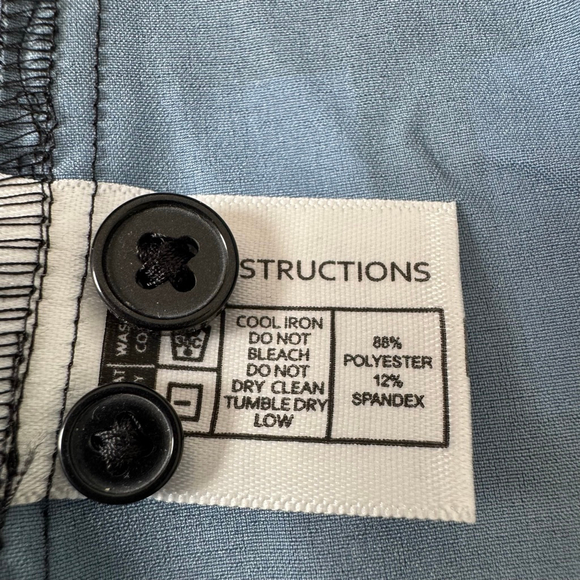 NWT Mizzen+Main Leeward Trim No Tuck Button Shirt Size M Blue Black Checkered - Picture 4 of 8